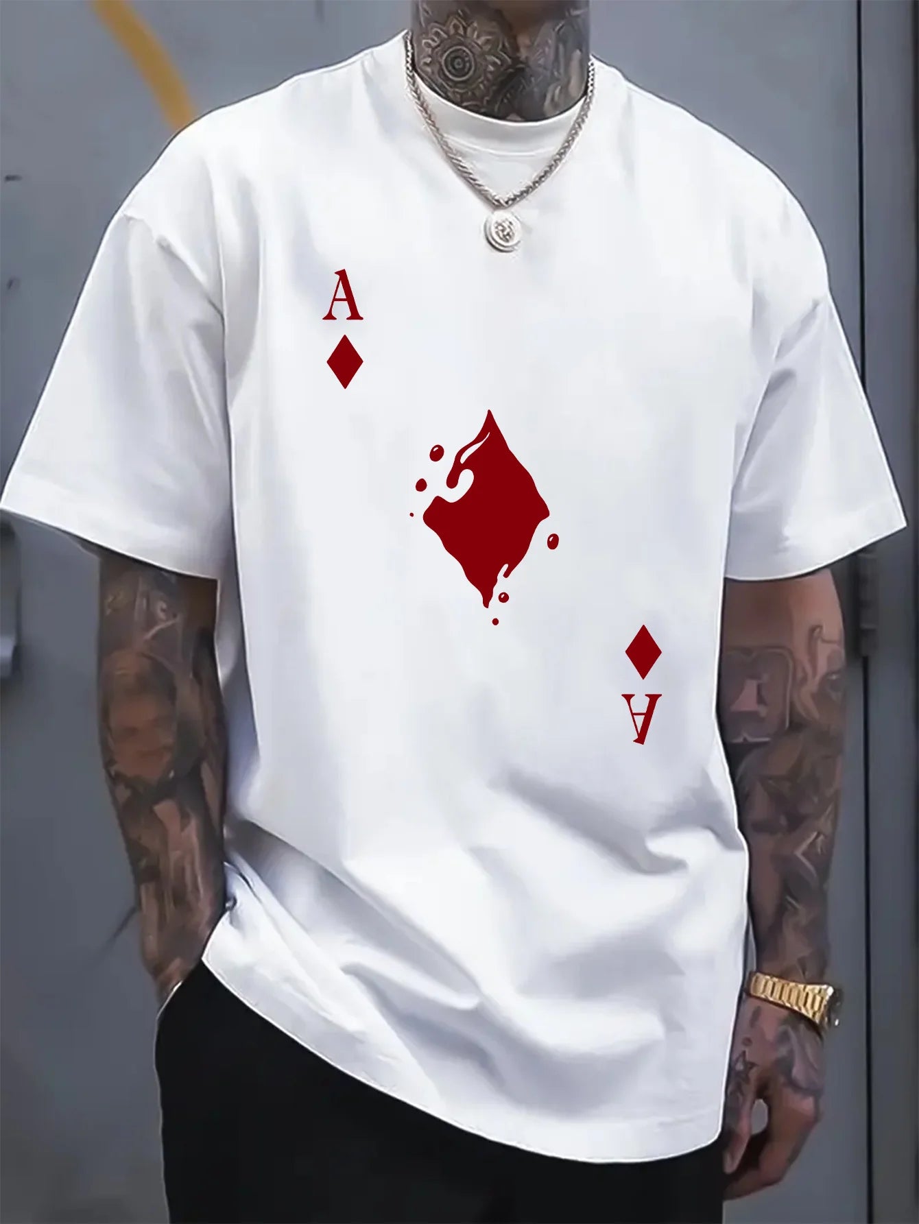 Extra Large Printed T-Shirt, Men'S T-Shirt, Summer Casual Short Sleeved T-Shirt,