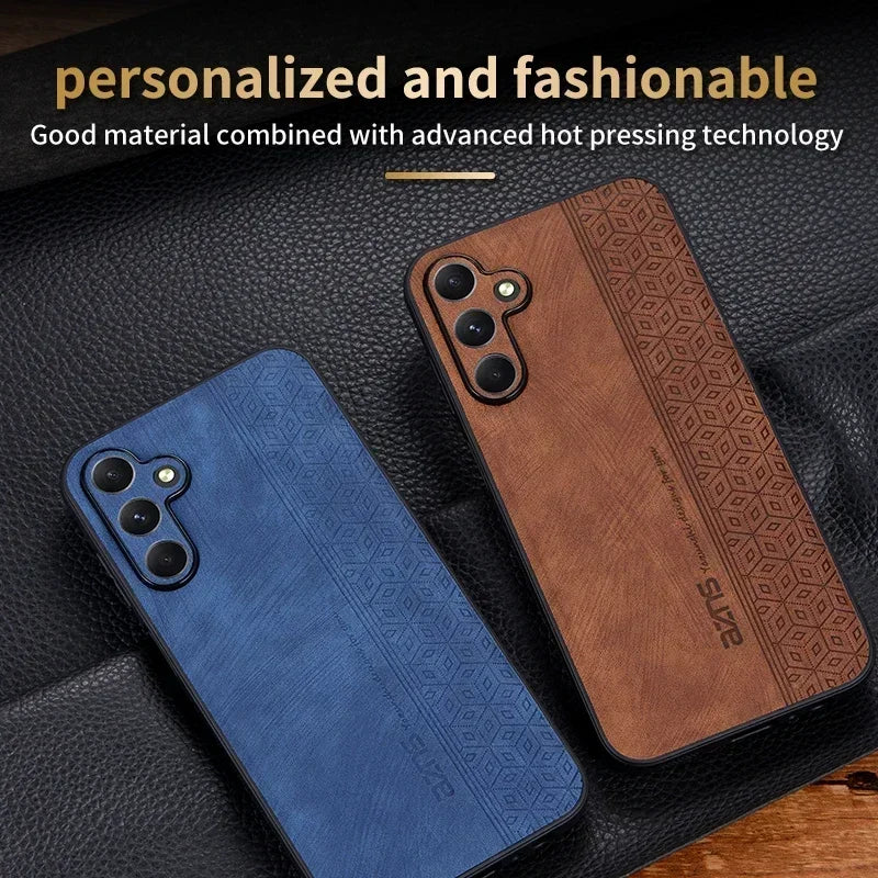 Luxury Leather Phone Case For Samsung Galaxy A15 A25 A35 A55 5G Bumper