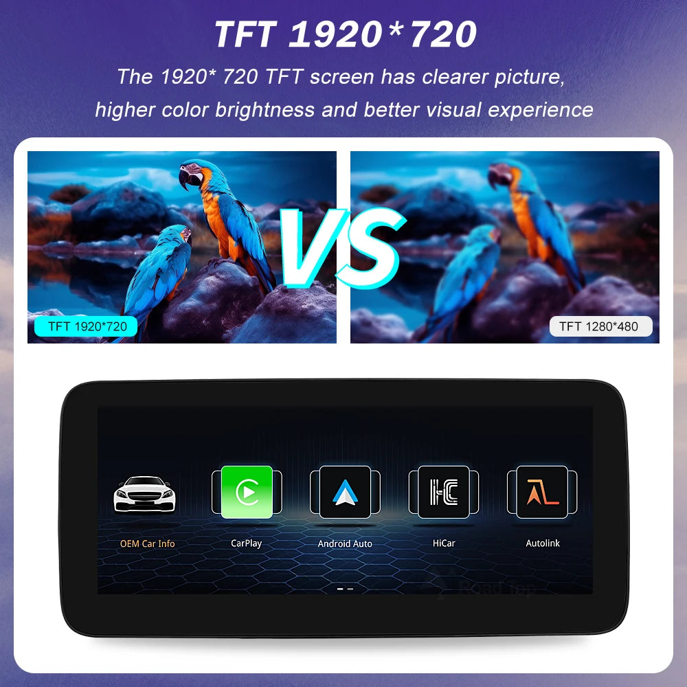 Wireless Carplay Linux Screen for Mercedes Benz W205 GLC A C V Class W447 CLA GLA 2015-2019 GPS With Android Auto Car Multimedia