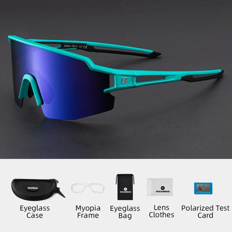 Cycling Glasses Photochromic Polarized Lens Bike Glasses UV400 Protection Eyewear