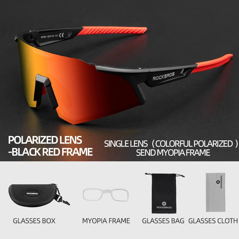 Polarized Photochromic Bike Glasses Outdoor UV400 Bicycle Eyewear Sunglasses
