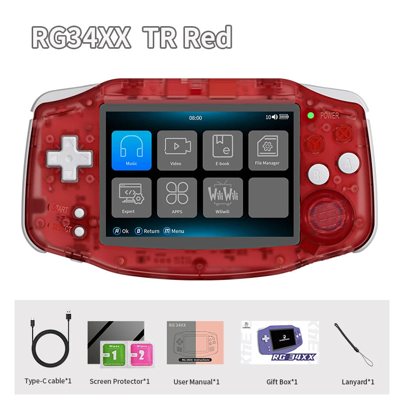 Handheld Game Console 3.4" IPS Screen Linux 64-bit Video Gaming Player