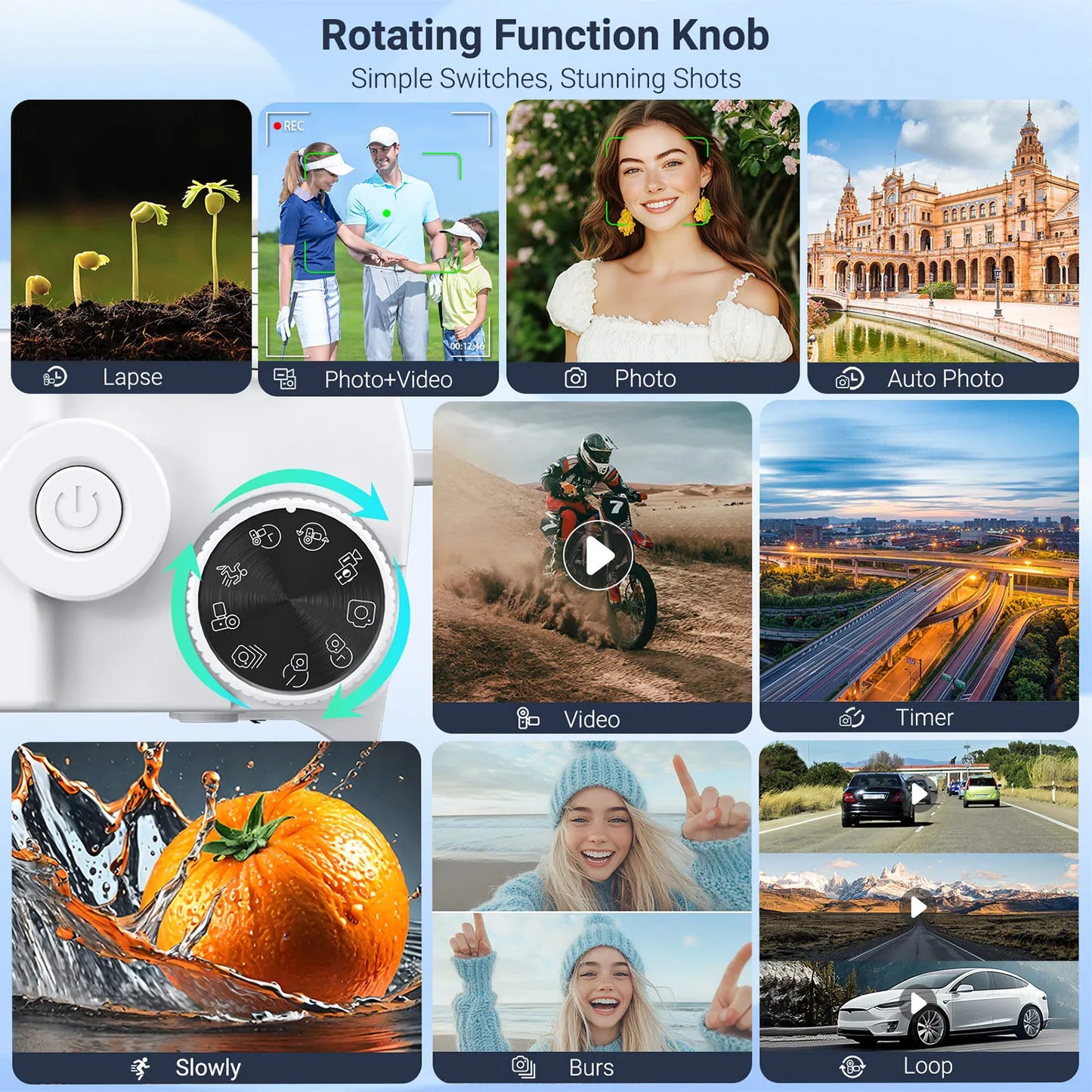4K Digital Camera - 75MP Front & Rear with Autofocus & Anti-Shake,