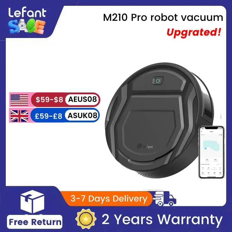 M210Pro Robot Vacuum Cleaner Suck and Sweep 2-in-1