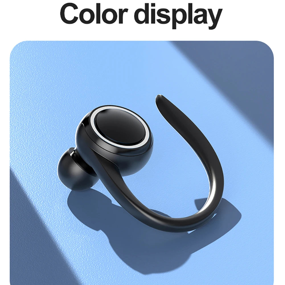 Wireless Bluetooth-compatible Earphone Hanging Ear Sports Waterproof.