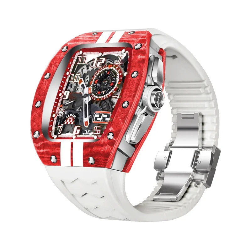 Luxury Carbon Fiber for Apple Watch 9 45mm Mod Kit