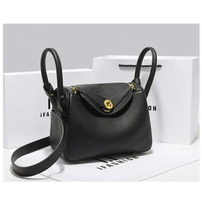 Genuine Leather Lady Lindi Bag Large Shoulder Bag for Women Cute Ladies