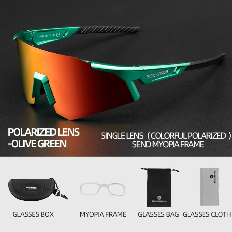 Polarized Photochromic Bike Glasses Outdoor UV400 Bicycle Eyewear Sunglasses