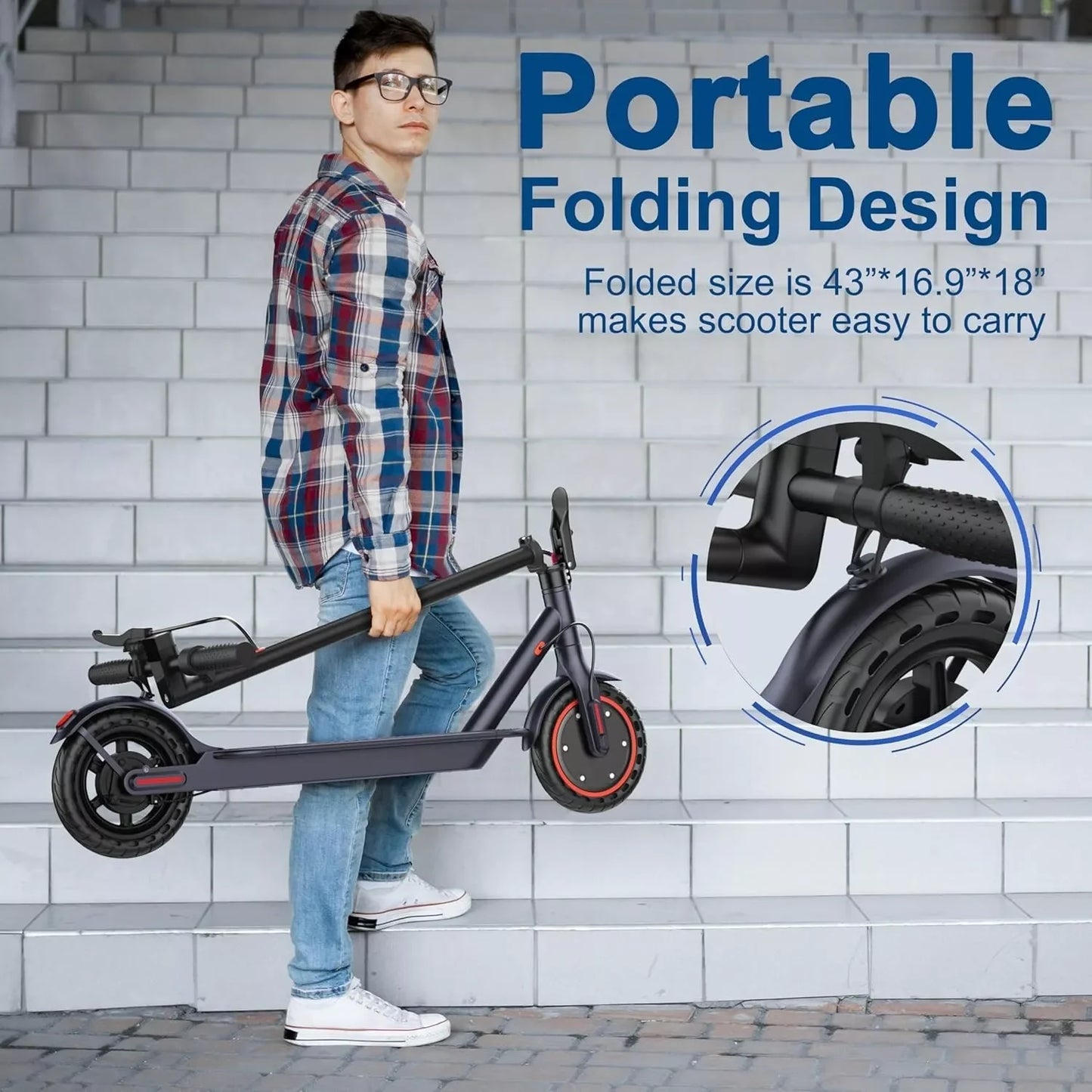 Electric Scooter 350W 19mph APP Smart Control Scooter 8.5inch tire Folding Electric Scooter