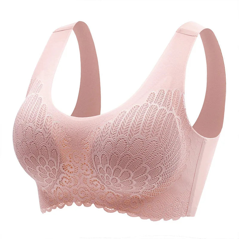 Secret Dig Women No Steel Ring Bar Push Up Lace Bustier Bra Thin Comfortable