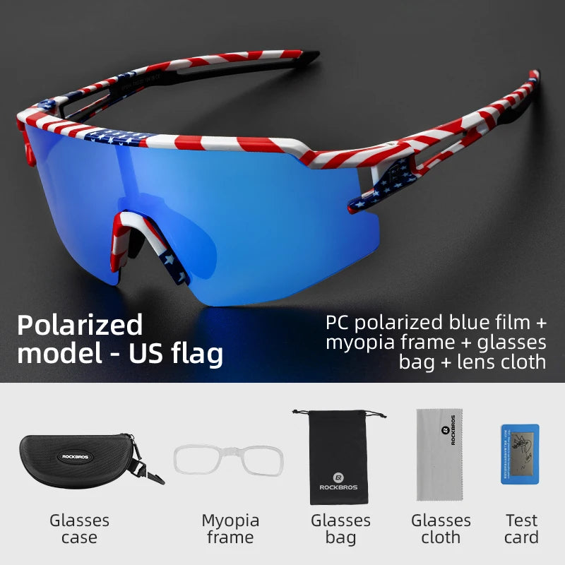 Cycling Glasses Photochromic Polarized Lens Bike Glasses UV400 Protection Eyewear