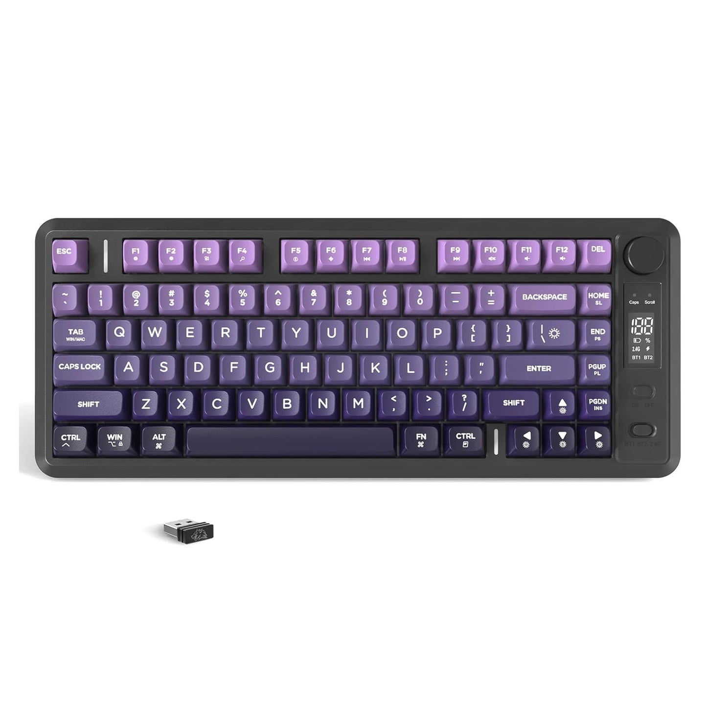 M75 Wireless Membrane Gaming Keyboard Bluetooth/2.4Ghz Rainbow