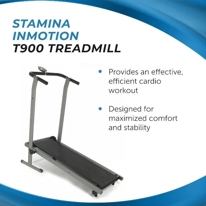 Stamina Inmotion T900 Manual Treadmill Foldable Fitness Treadmill with Smart Workout App