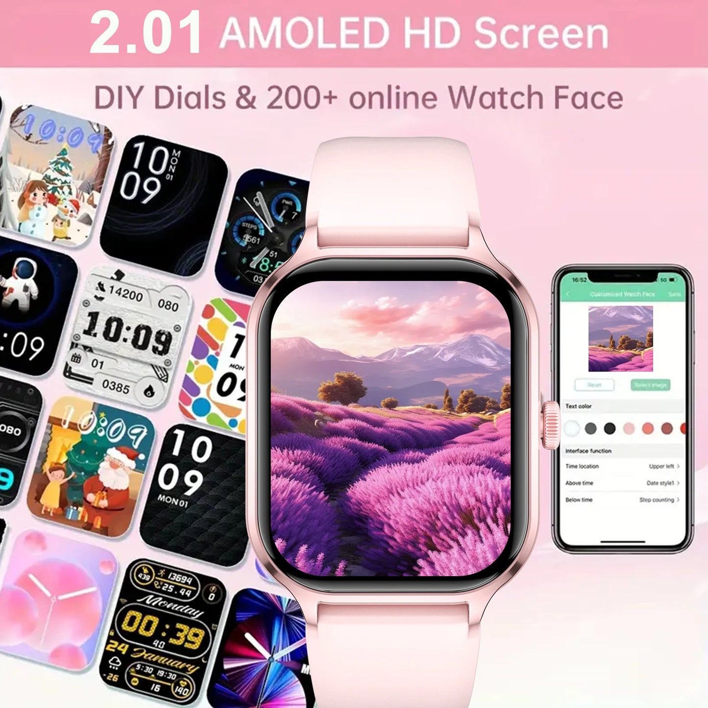 Smart Watch For Women Full Touch Screen Bluetooth Call Watches Sport Fitness