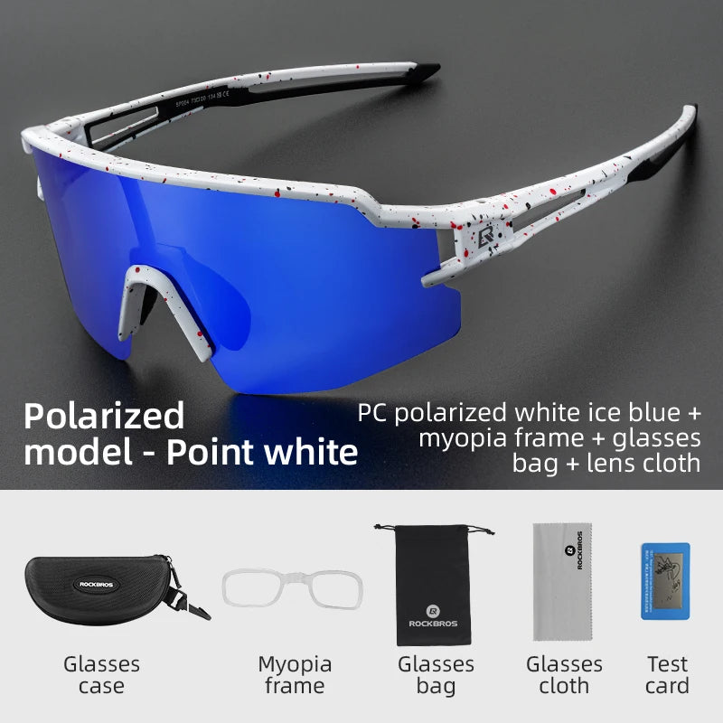 Cycling Glasses Photochromic Polarized Lens Bike Glasses UV400 Protection Eyewear
