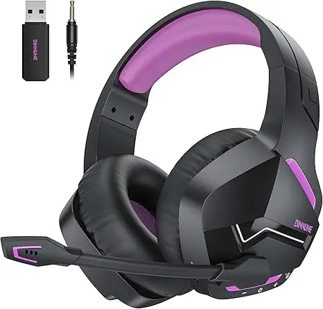 Wireless Gaming Headset with Mic for PC PS4 PS5 2.4G Bluetooth USB Gamer