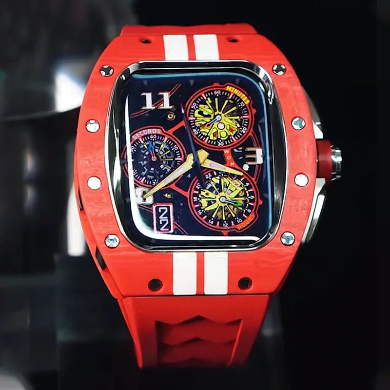 Luxury Carbon Fiber for Apple Watch 9 45mm Mod Kit