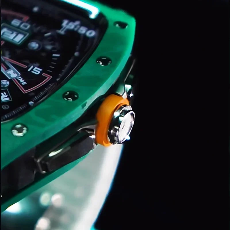 Luxury Carbon Fiber for Apple Watch 9 45mm Mod Kit