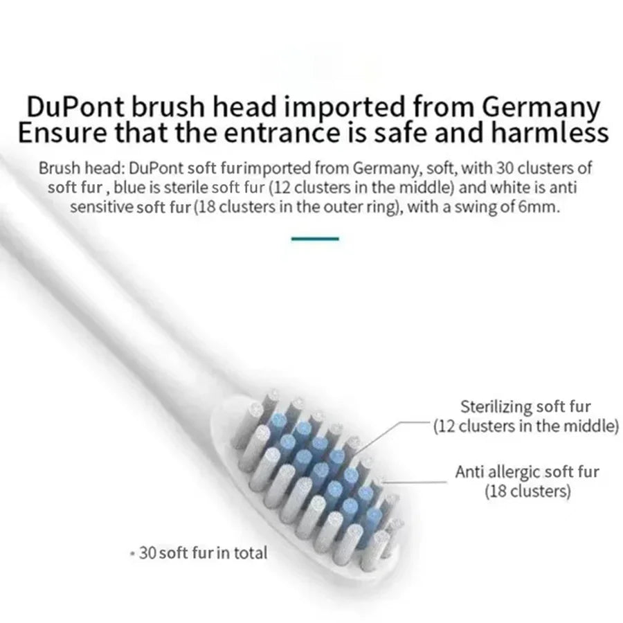 Sonic Electric Toothbrush for Adults Waterproof Brush Head
