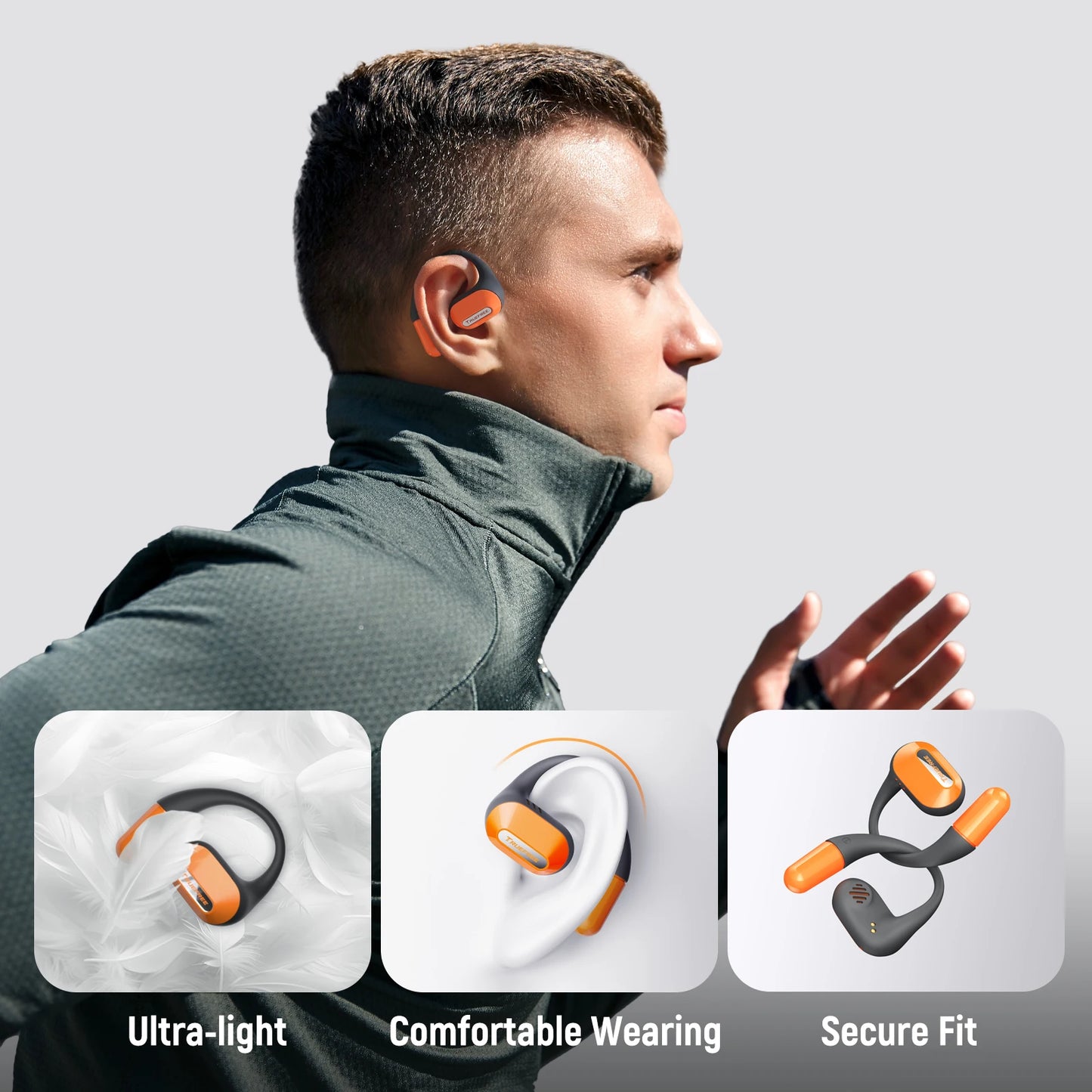 Truefree O2 Open Ear Headphones Bluetooth Wireless Earbuds with Directional Acoustics,