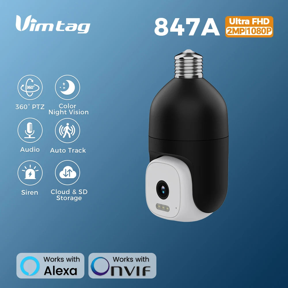Light Bulb Camera WIFI Outdoor Security Camera 360° suveillance Camera