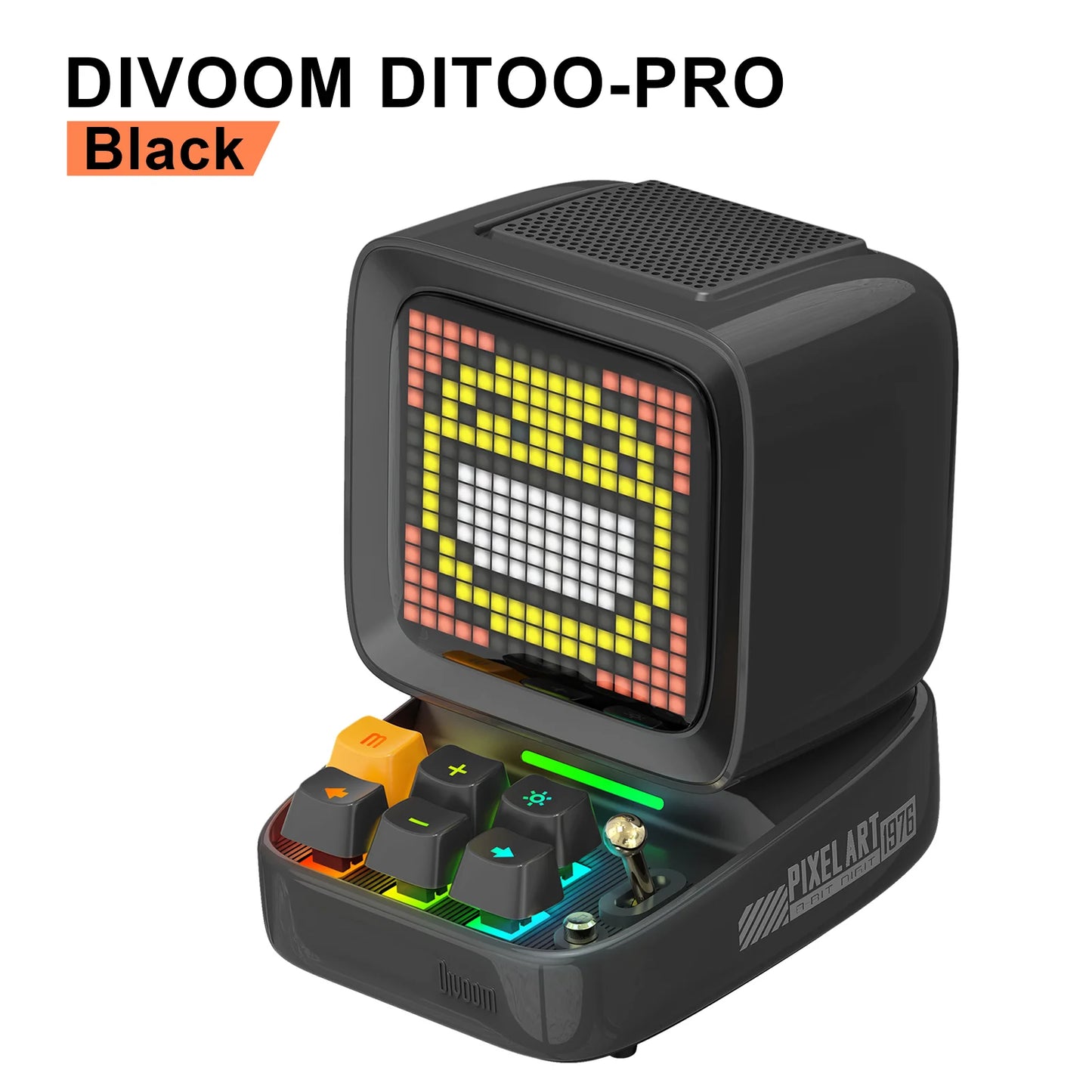 Pro Retro Pixel Art Bluetooth Portable Speaker Alarm Clock DIY LED Display Board,