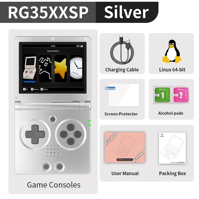 Flip Retro Handheld Game Console Linux 64bit WiFi Bluetooth