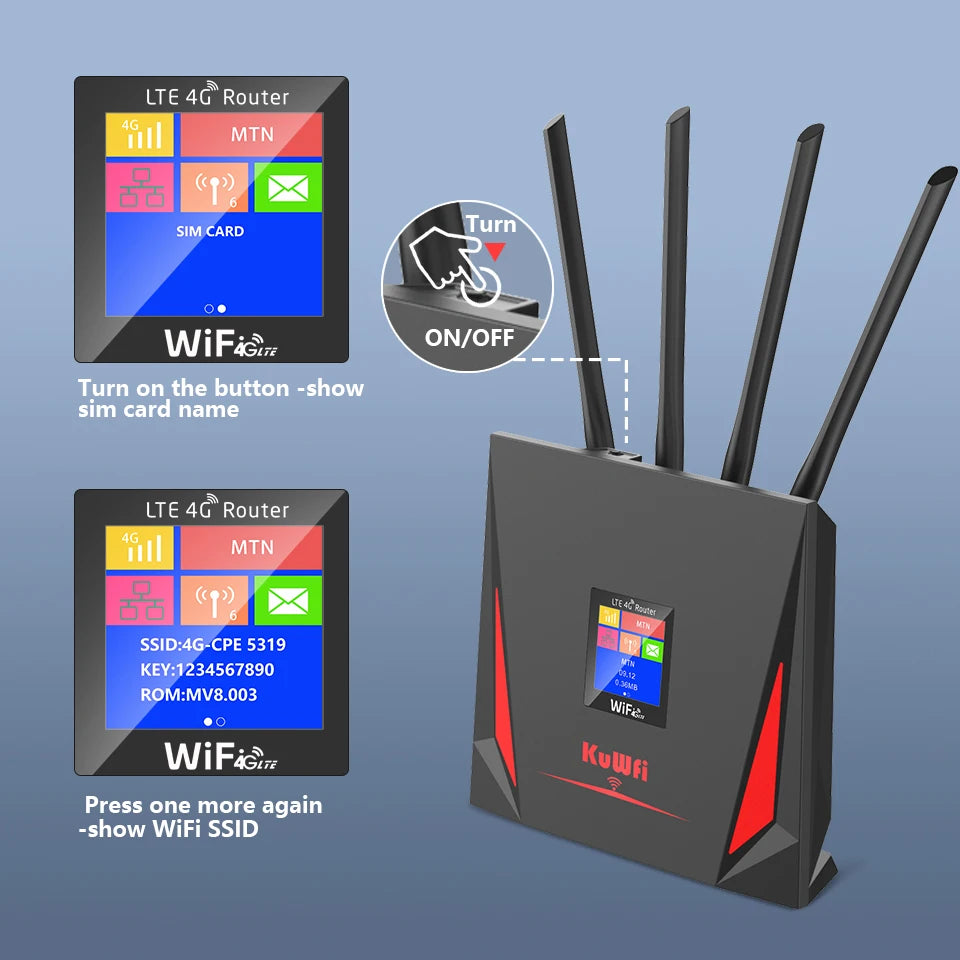 4G LTE Router CAT4 300Mbps Wifi Router 4G Modem with Free SIM Card