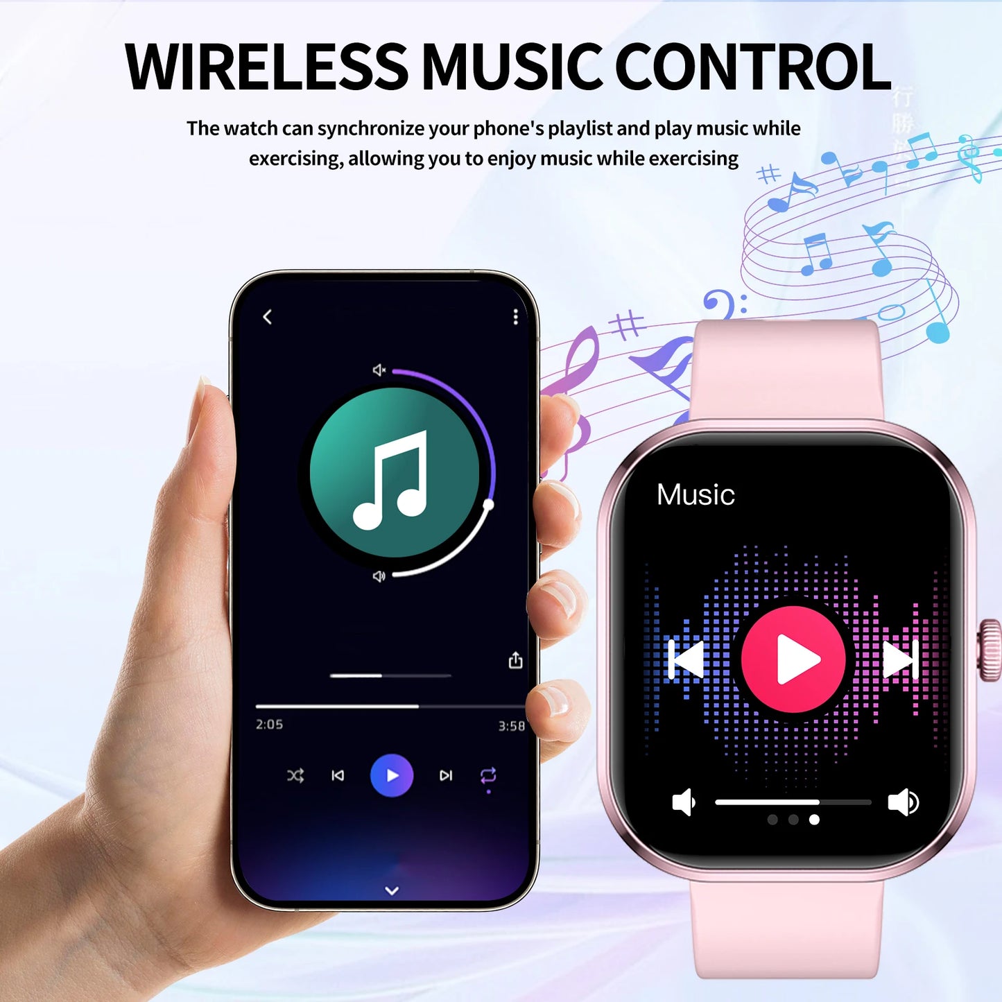 Multifunctional Smart Watch Men Women Bluetooth Connected