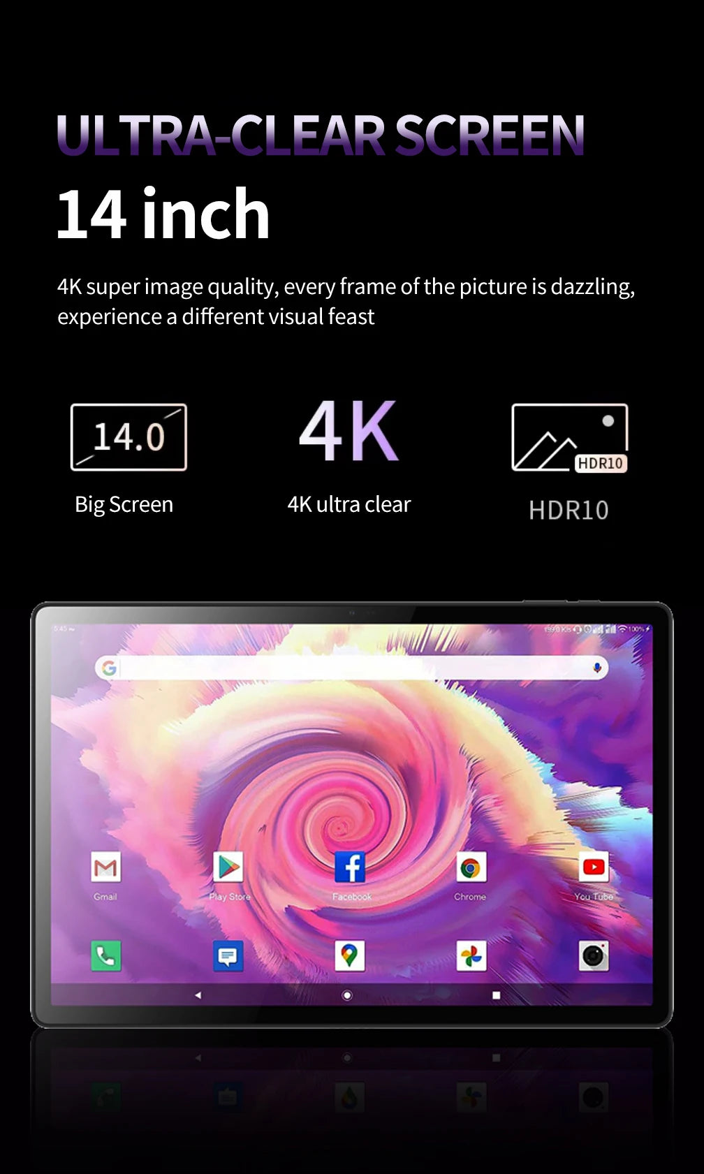 14-Inch Android Powerhouse 2025 Global Model: 16GB RAM, 1TB Storage, Android 13, 5G/Wi-Fi,