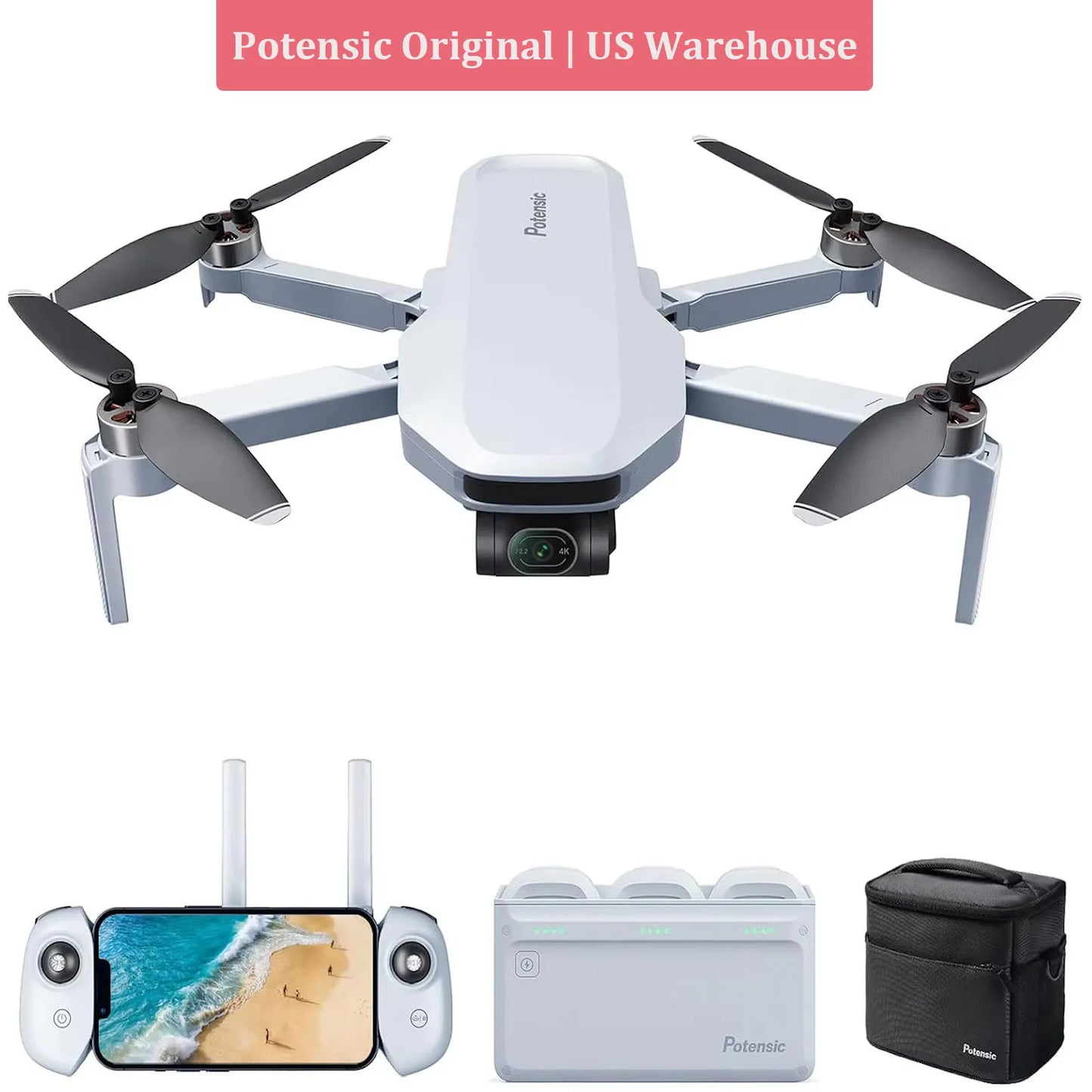 ATOM 3-Axis 4K GPS Drones Under 249g Max 6-KM for Adults and Beginners