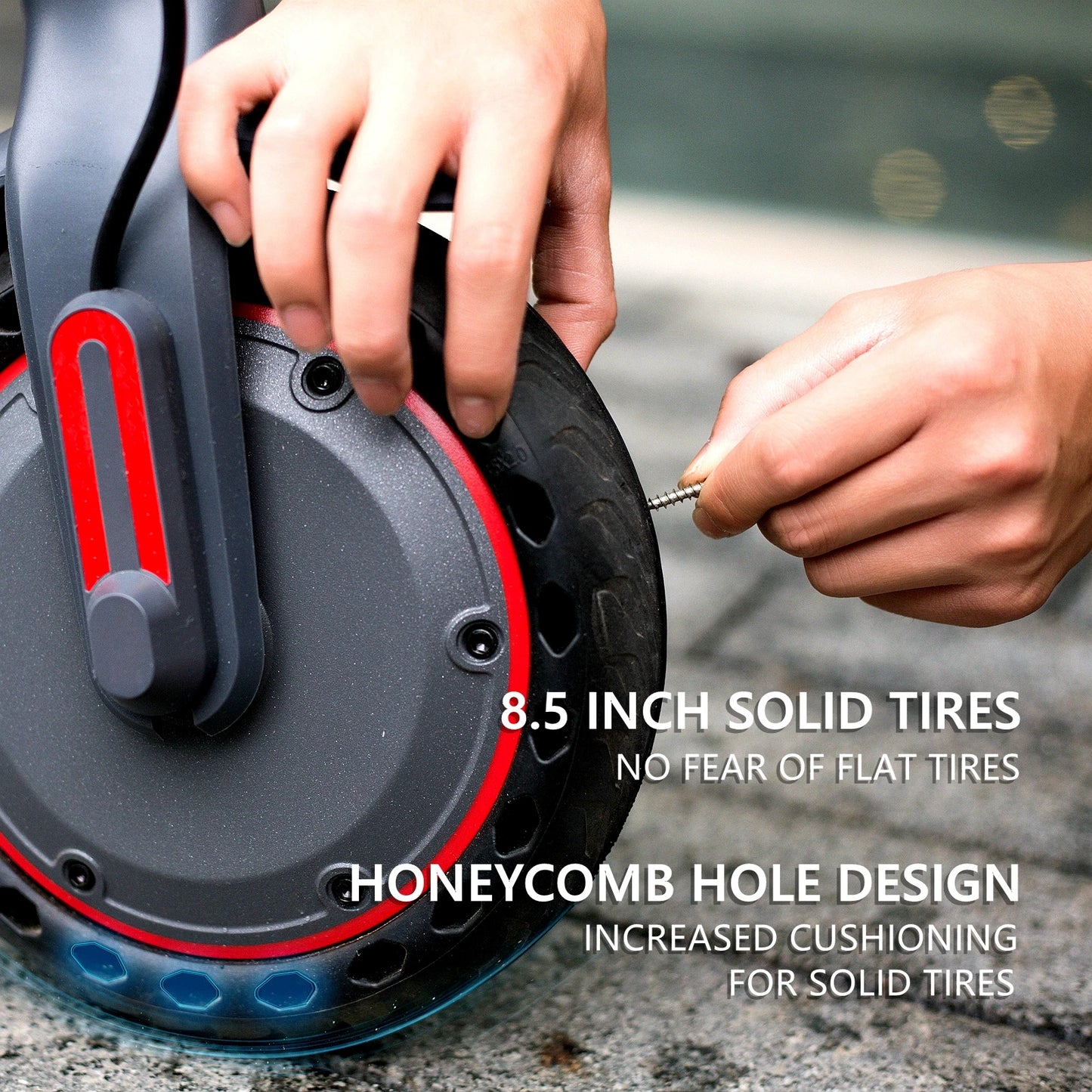 Electric Scooter High Capacity Battery 21Miles Long Range 19Mph
