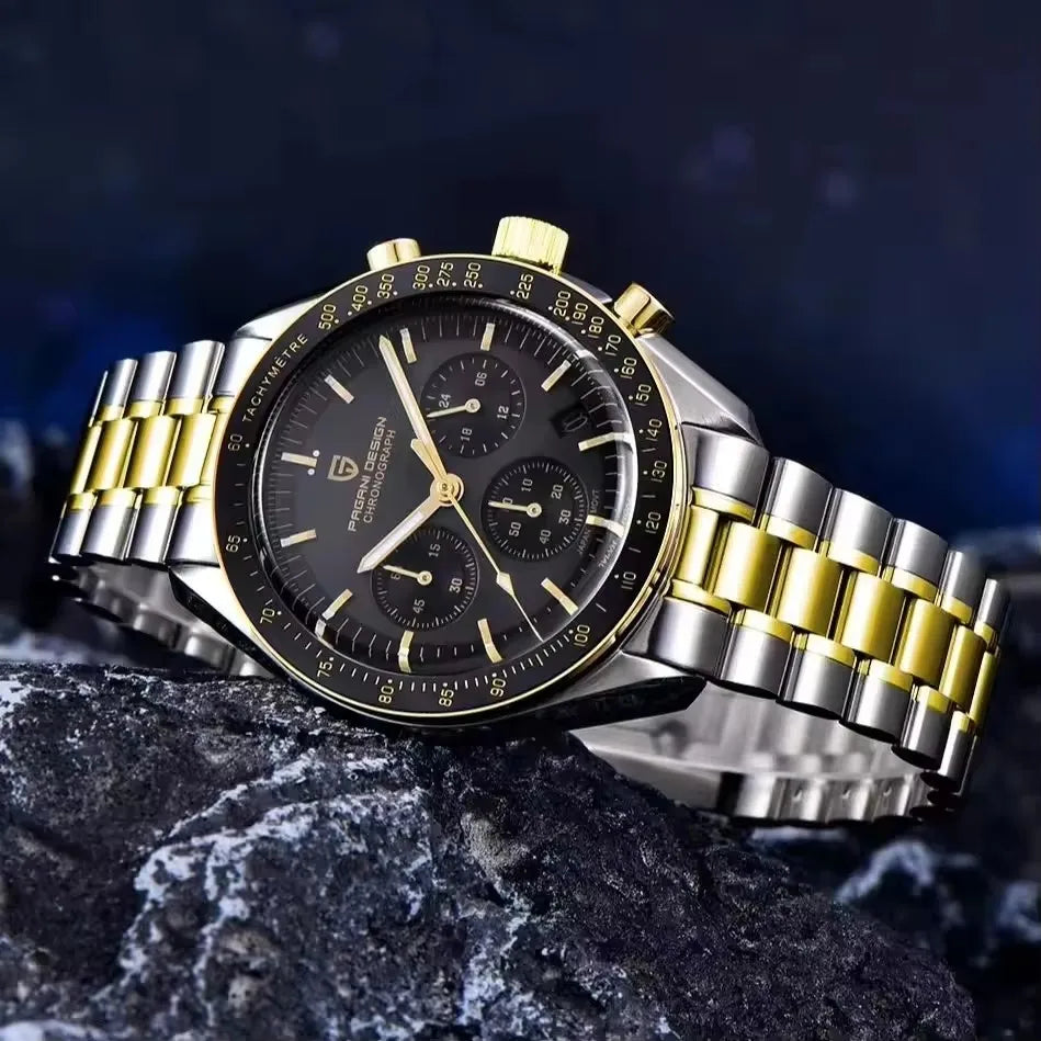 2025 New DESIGN Moon Men's Watches Gold Luxury Quartz Watch For Man