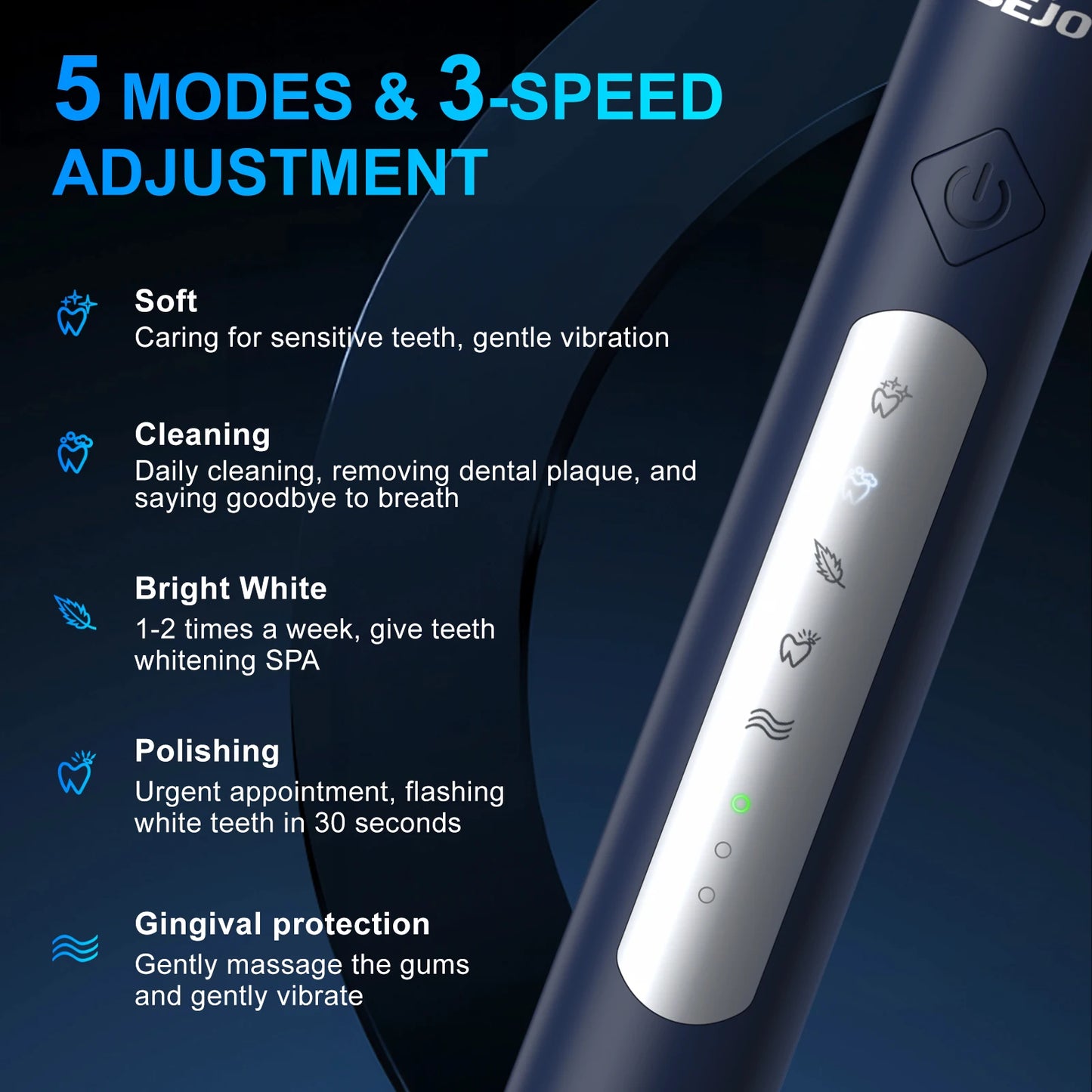 Oral Cleaning Personal Sonic Electric Toothbrush Care Appliances