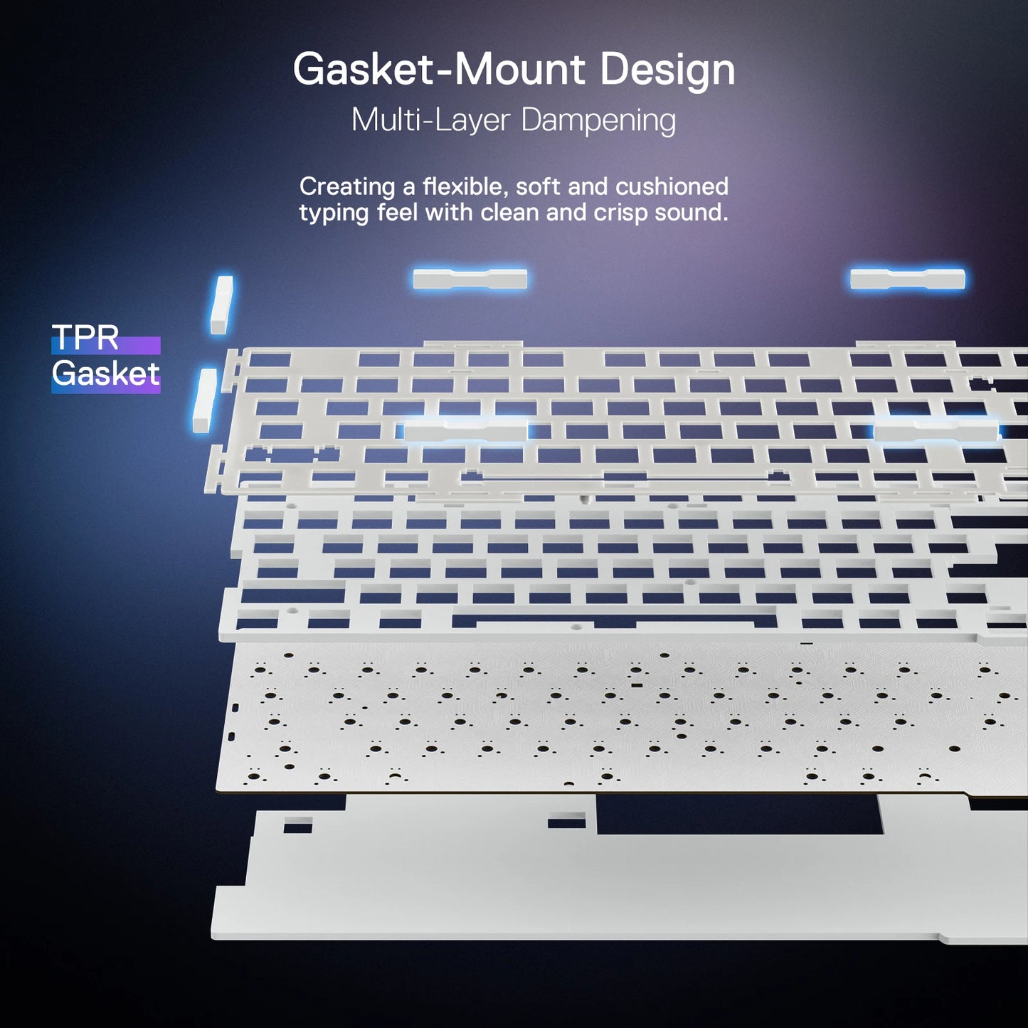 Redragon K673 PRO 75% Wireless Gasket RGB Gaming Keyboard,
