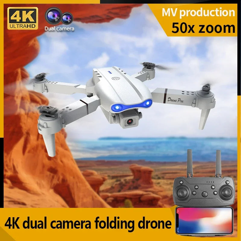 E99Pro RC Drone 4K With 1080P Wide Angle HD Camera