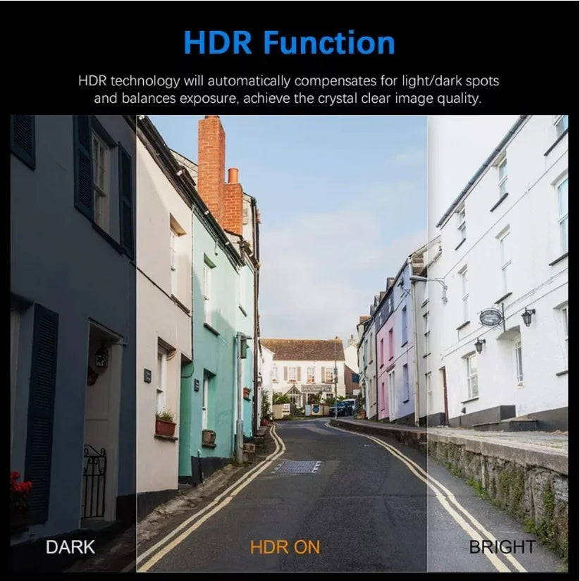 High-definition A68 Hidden 360-degree Dashcam, 3-inch Ips Screen
