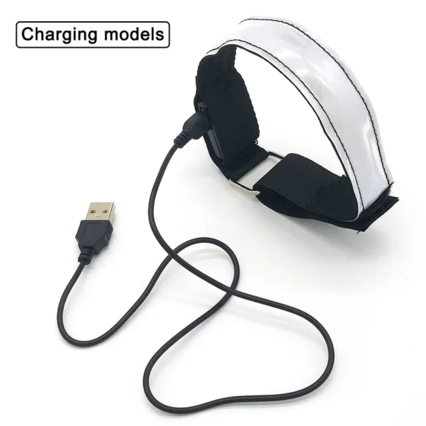 USB Charging Luminous Night Armband Bracelet Safety Belt