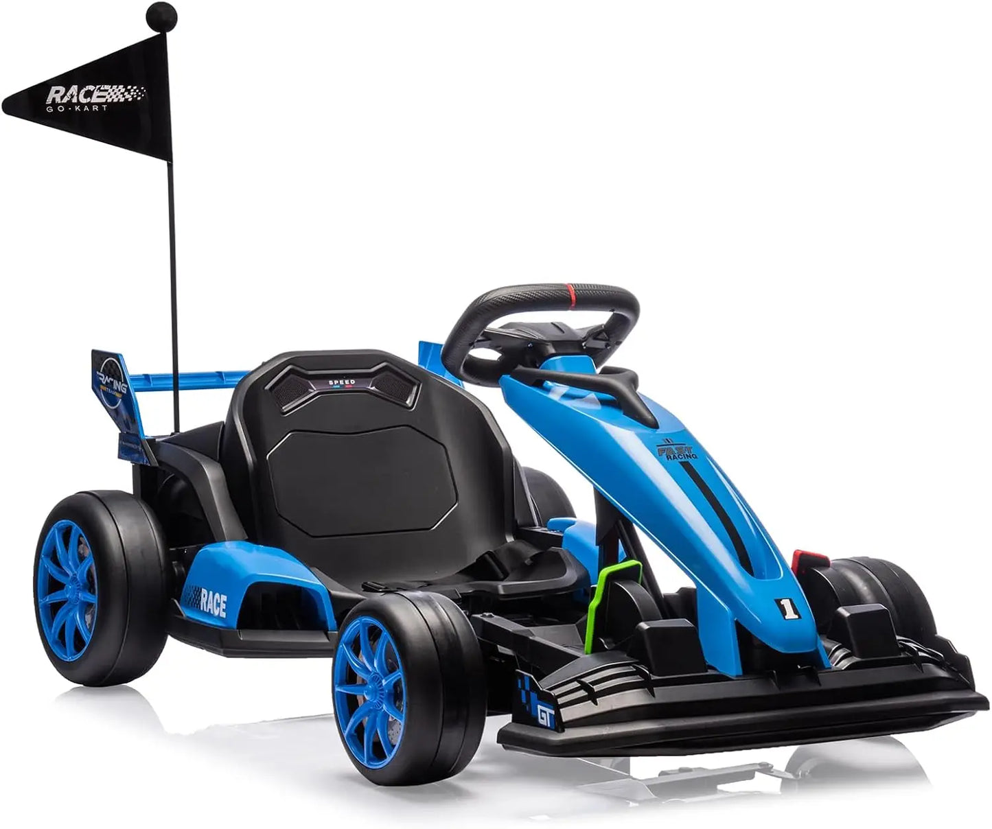 24V Go Kart, Electric Drift Kart Car with Adjustable Seat, Outdoor Ride