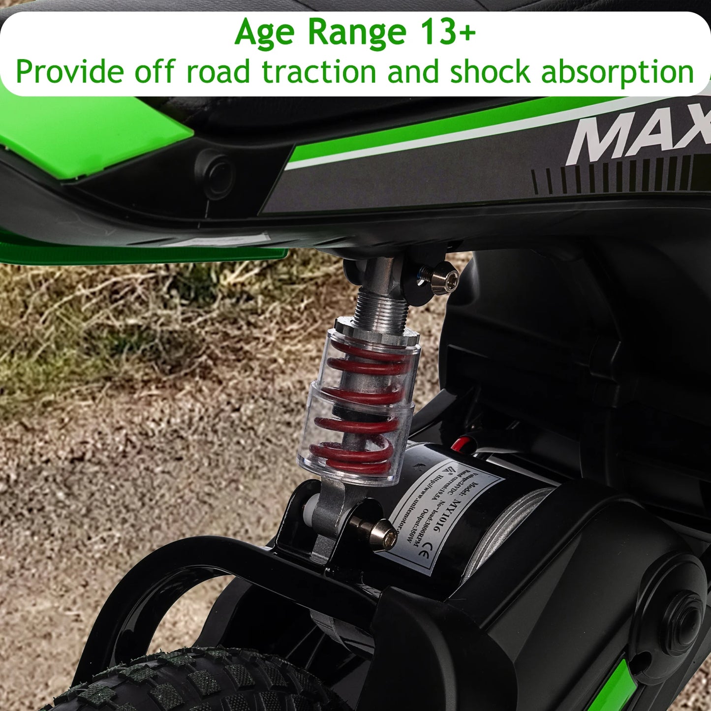 Electric Dirt Bike for Kids 350W Ride On Motorcycle Ages 5 and up