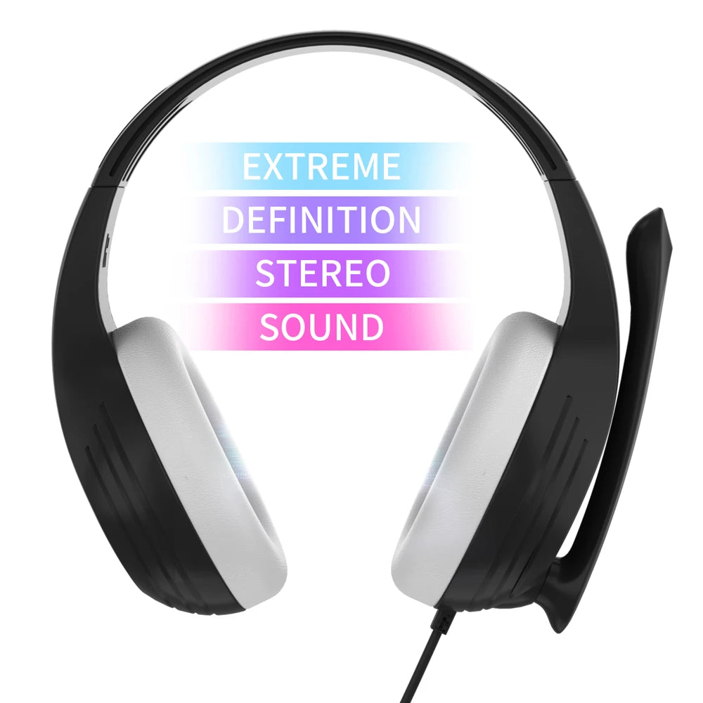 3.5mm Wired Over-Ear Headphones with Mic, Noise Cancelling, Stereo