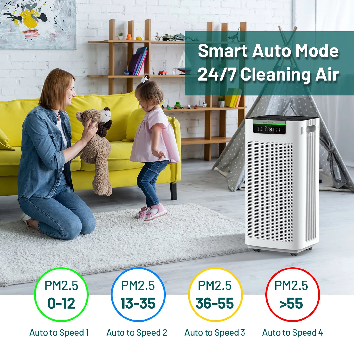 Air Purifier for Home Large Room 3800 ft², APP & Alexa,