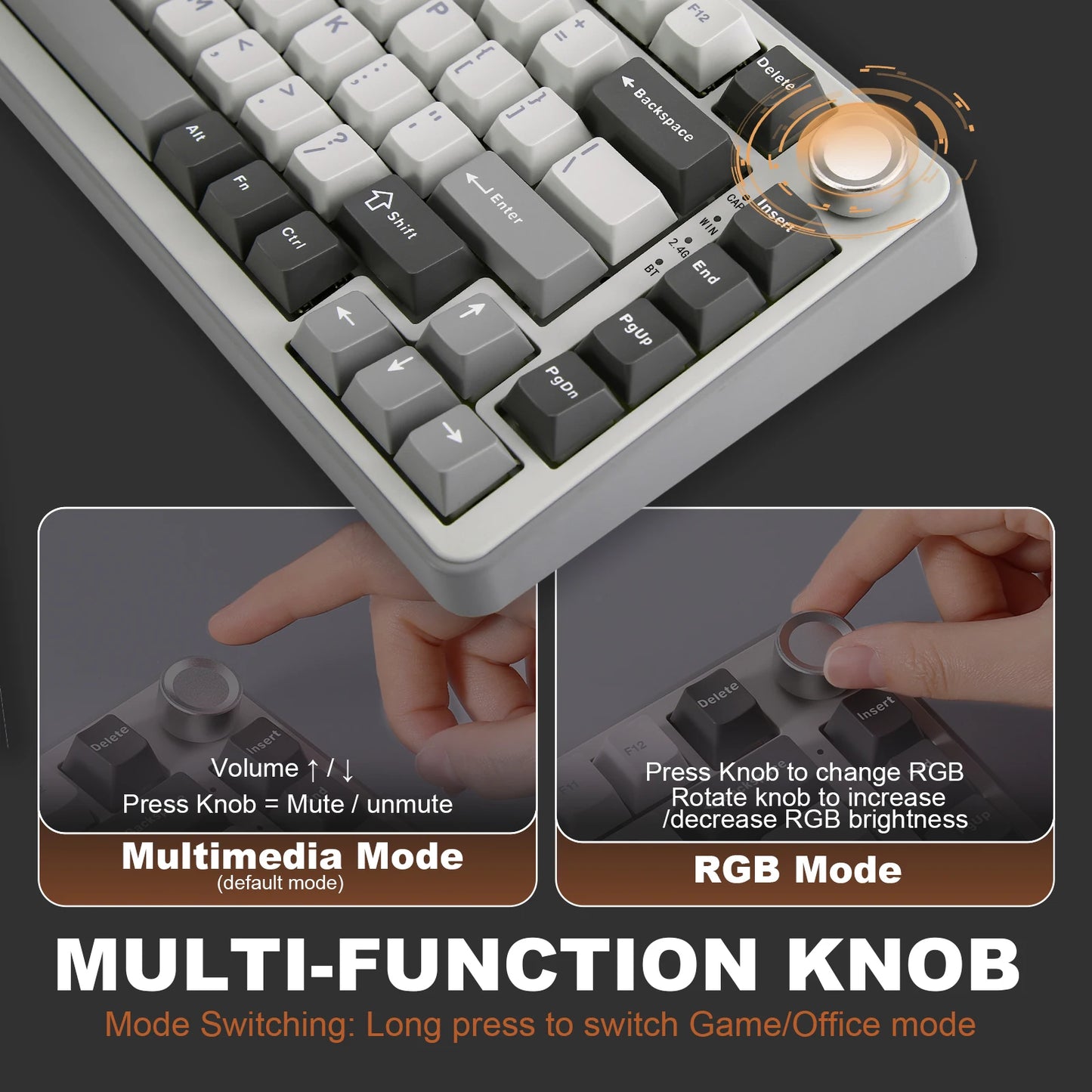 B75 PRO 82-Key Wireless Mechanical Gaming Keyboard,