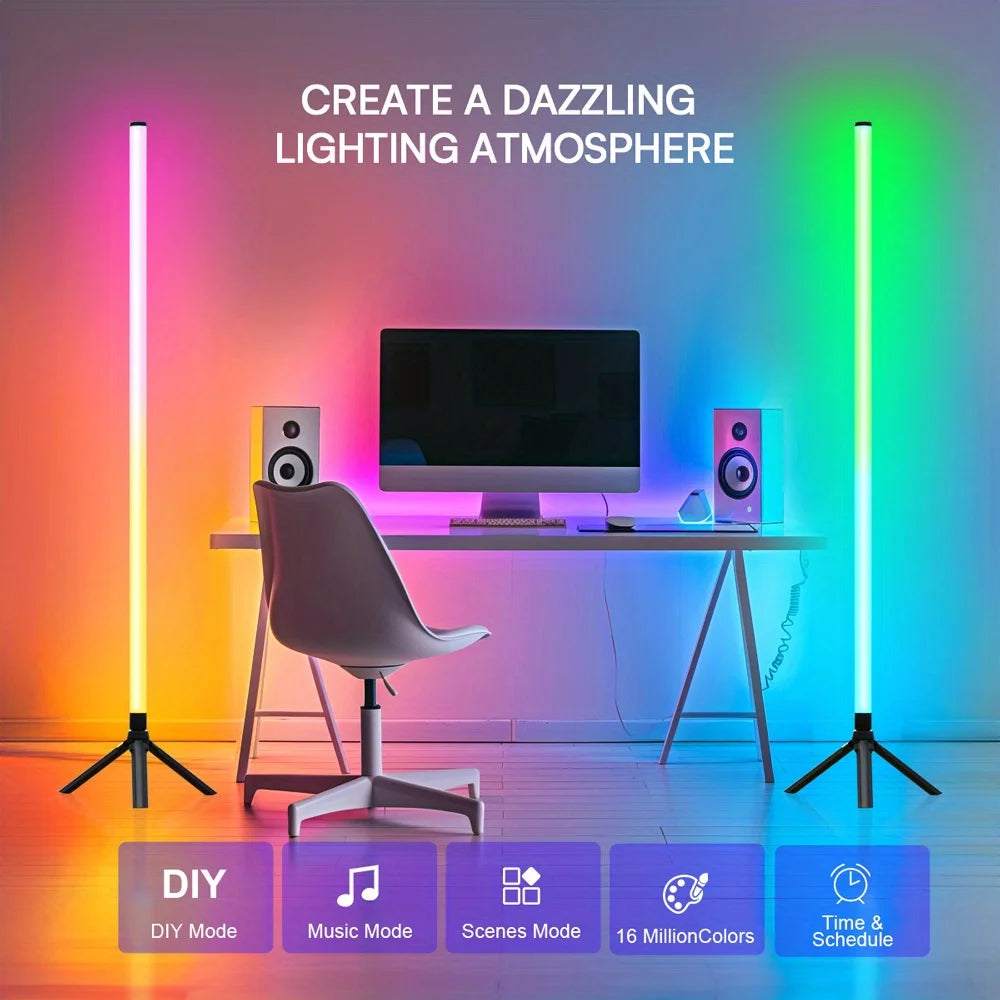 360° Smart RGB Corner Lamp: App/Remote Control, Music Sync,