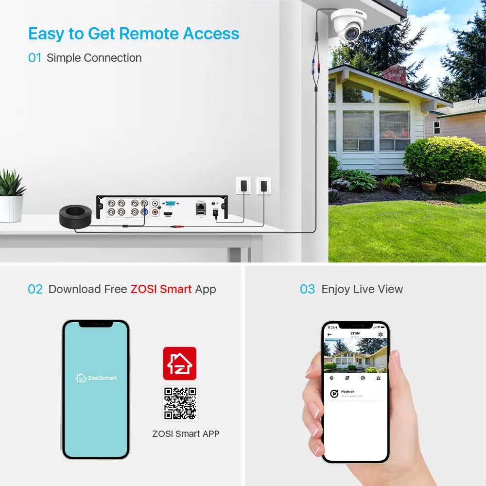 4Pack 2.0MP HD 1080P Security Cameras Kit Indoor Outdoor Home CCTV