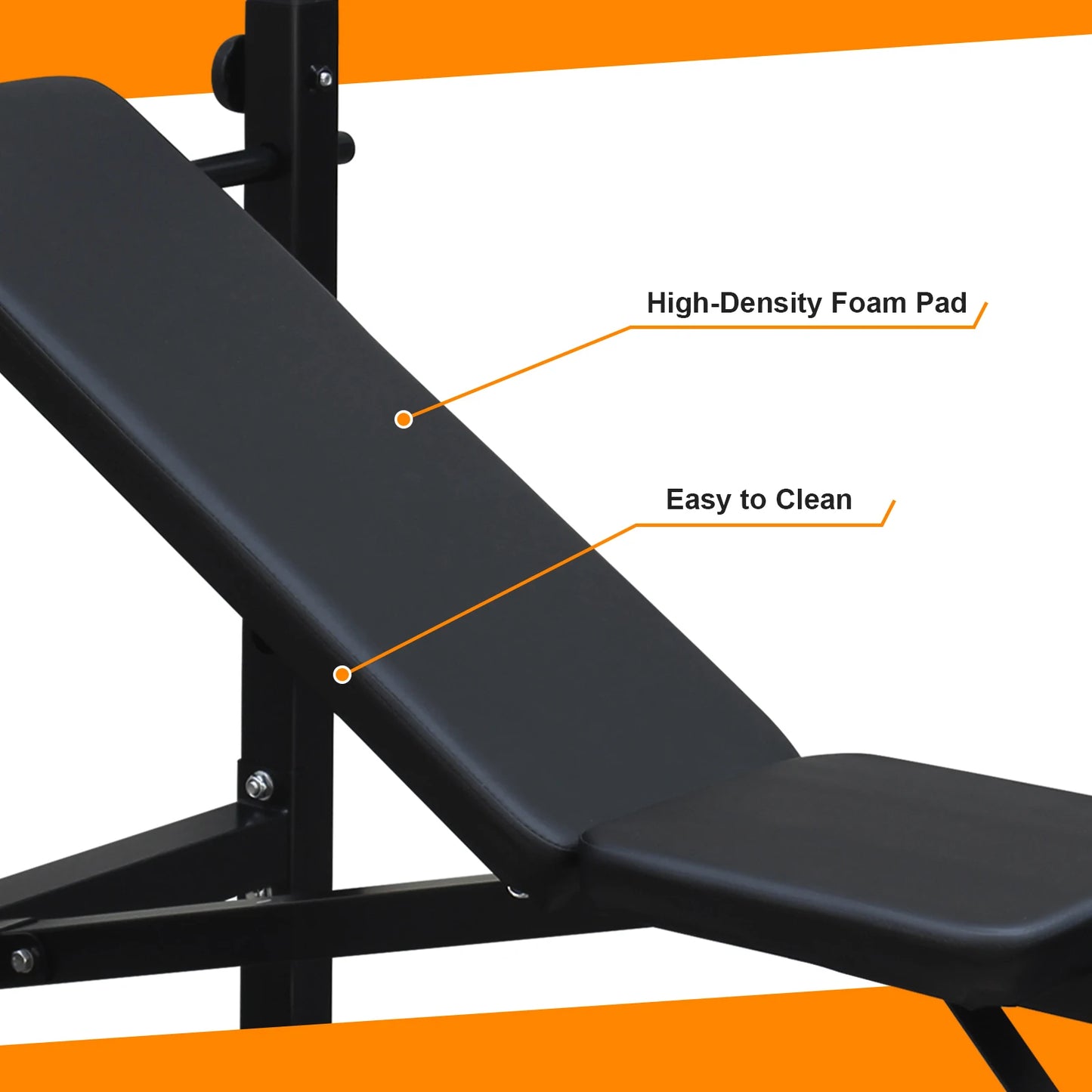 Weight Bench Press Set with Squat Rack and Bench Strength Training For Home Gym