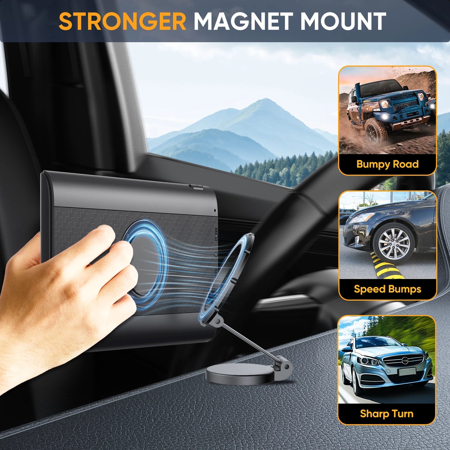 7'' Wireless CarPlay Android Auto Screen, Touchscreen w/ Bluetooth,