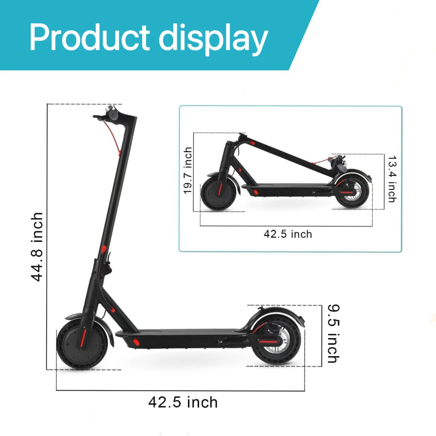 E-Scooter Foldable Waterproof Adult Electric Scooter 8.5Inches Explosion-Proof