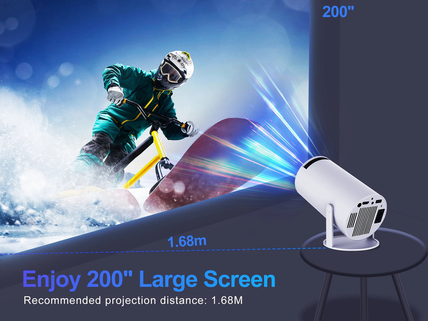 Magcubic HY300 Pro Projector 720P Wireless Screen WiFi Hi-chip