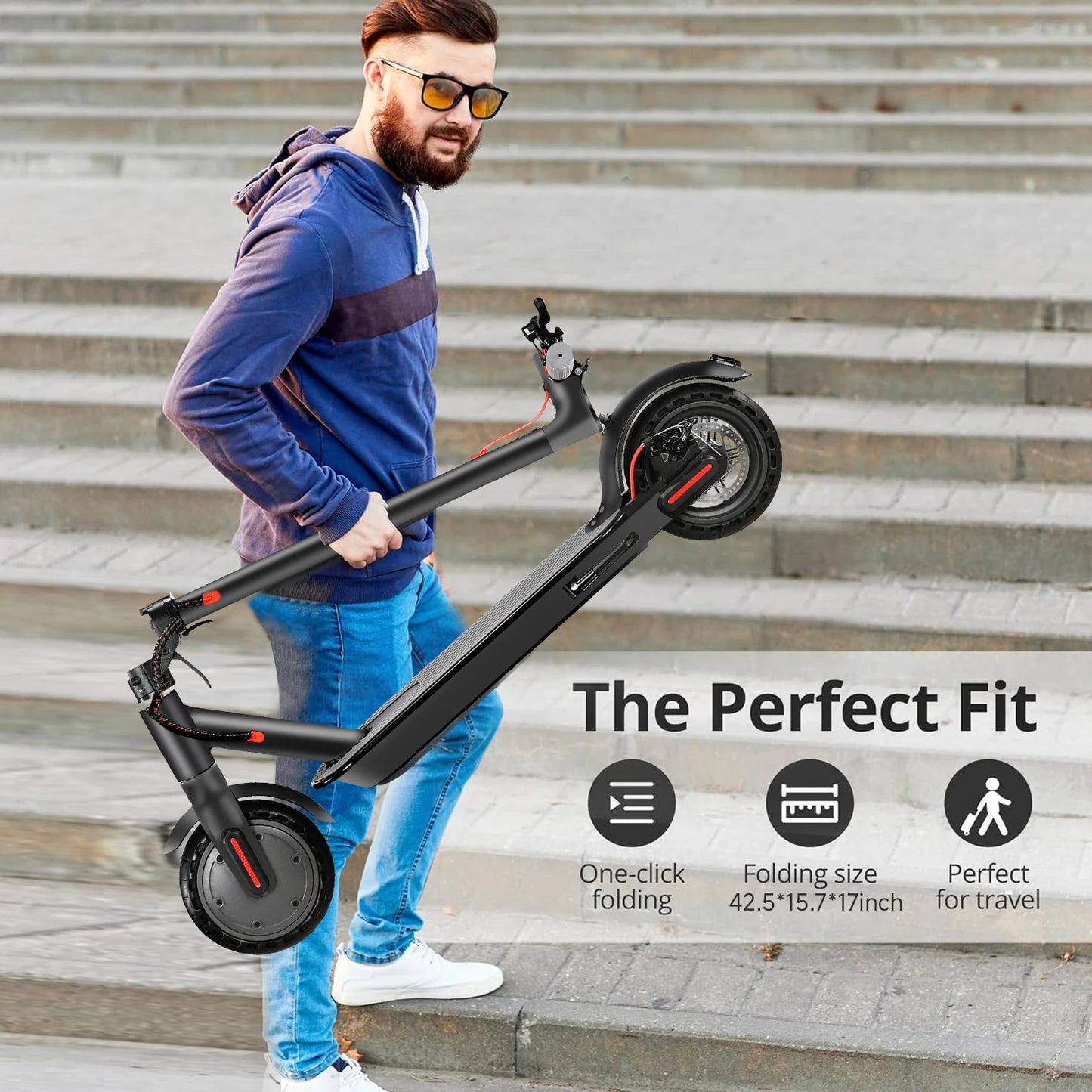 Electric Scooter Foldable Skateboard Hoverboard Kick Scooter 36v